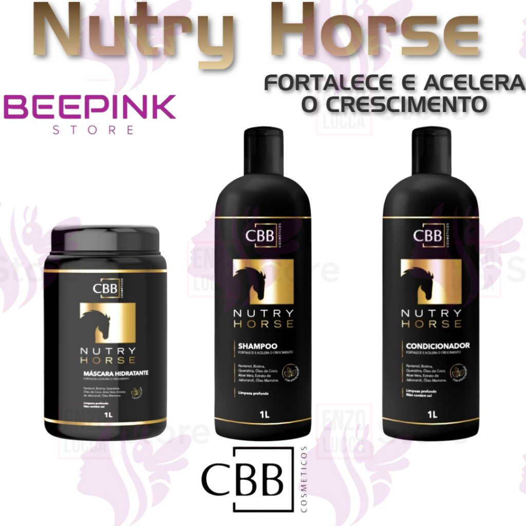 ✨ Kit Nutry Horse - CBB Cosméticos ✨🐴💛 Cabelos Fortes e com Crescimento Acelerado! 💛🐴 em Oferta na Shopee