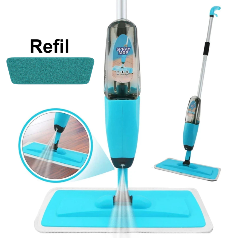 Mop Spray Com Reservatório Rodo Magico Inteligente Limpeza Rápida Com Microfibra Mop Ergonômico para Piso