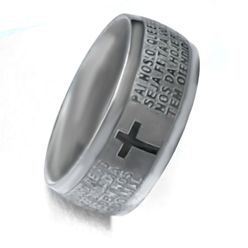 Anel Pai Nosso Prata - Comprar com Melhor Preço em Anéis