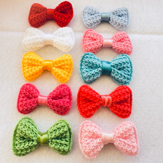 Laços de Crochê Lacinho em Crochê Para Lembracinhas Tiara Bico de Pato Aplique em Roupa Lingerie em Oferta na Shopee