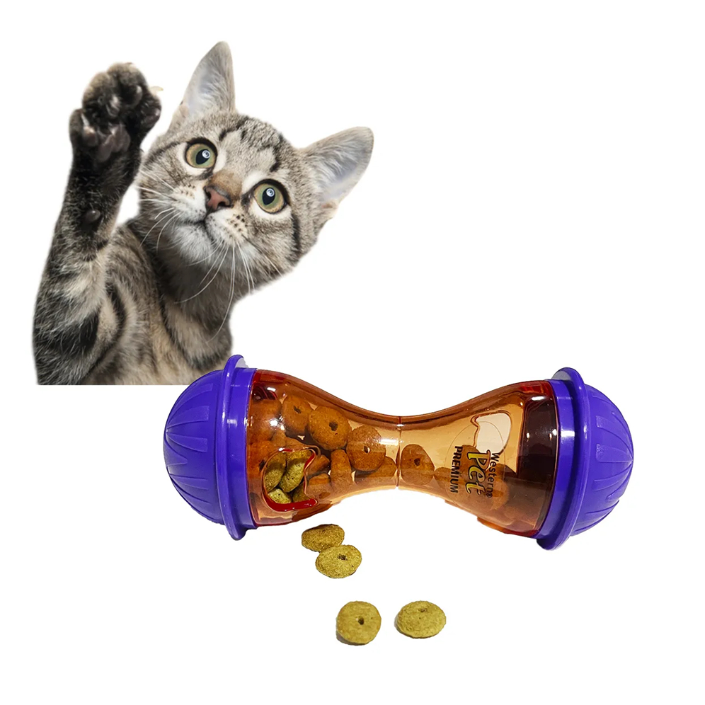 Brinquedo para Gato Pet Pequeno Petisco Recheável Interativo Dispenser de Ração