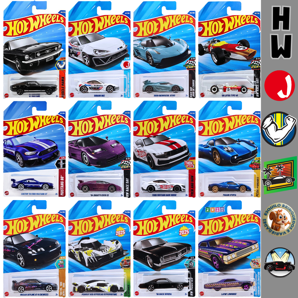 Hot Wheels 67 Mustang  Ford Mustang Jaguar Buick Riviera Layn lowrider Mk1 Audi R8 Spyder