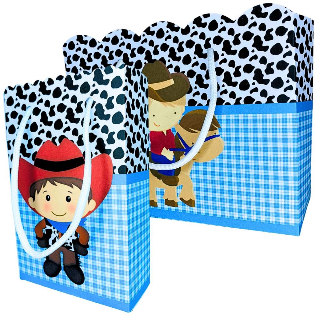 Sacolinha Personalizada Fazendinha Azul Sacolinhas para Lembrancinha de Aniversário Infantil Sacolas Bolsa Envio Rapido