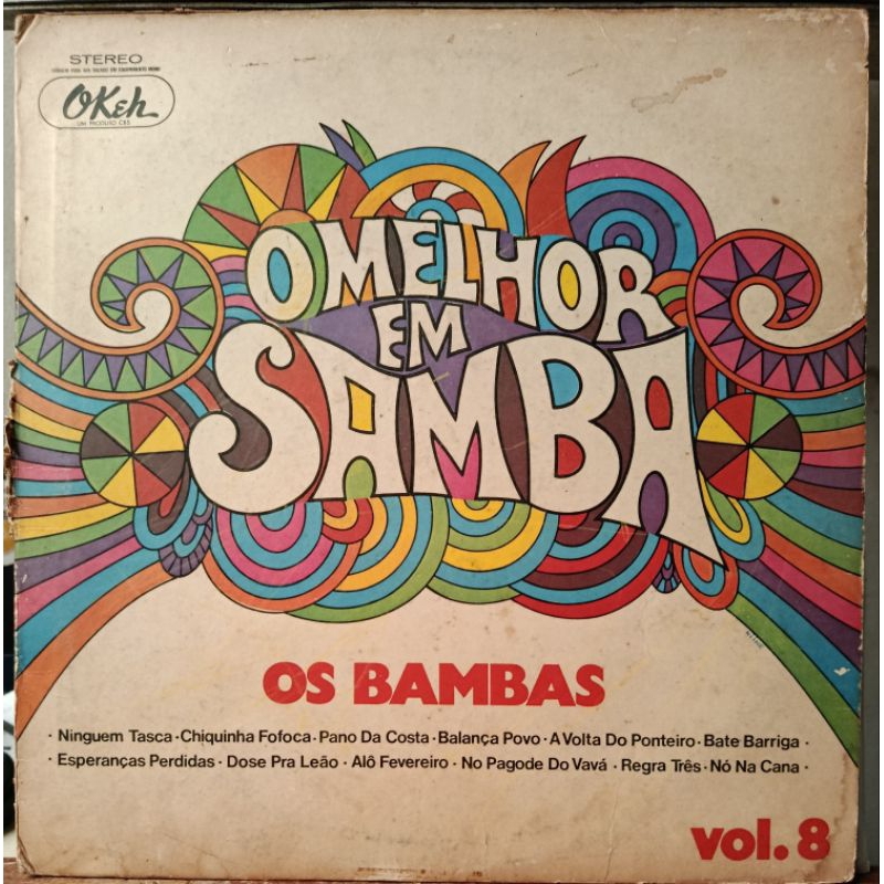 LP Os Bambas – O Melhor Em Samba - Vol. 8 (518)