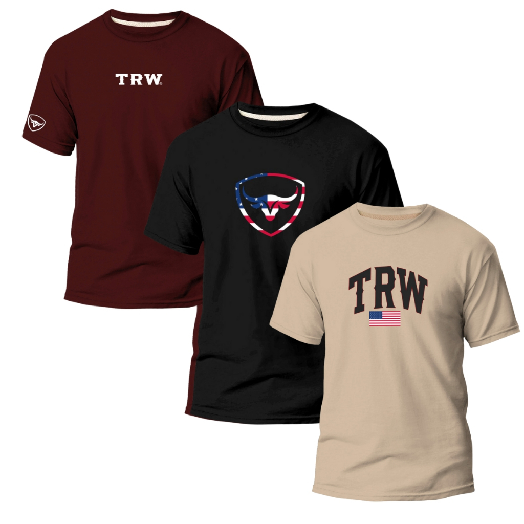 Kit 3 Camisetas Masculina Variáveis Country Rodeio Texas T07