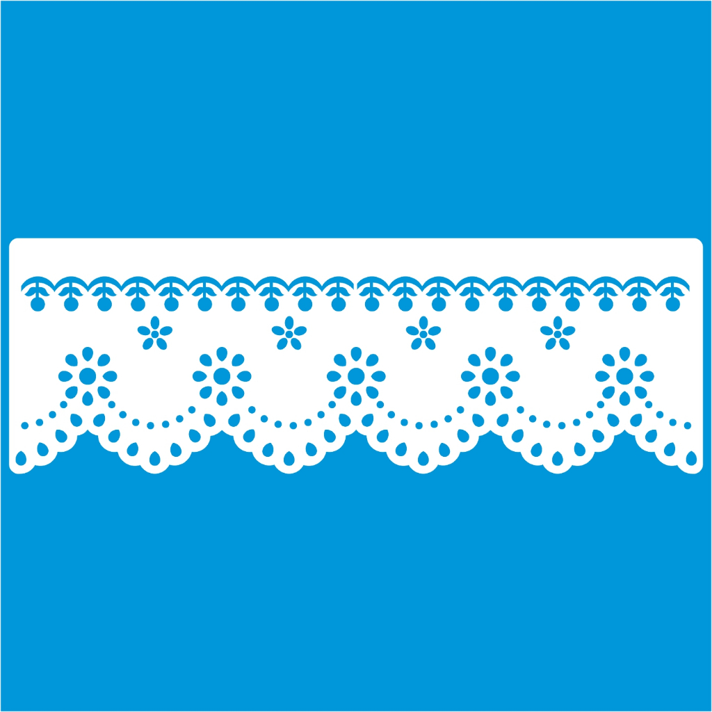STENCIL 8 x 25 BORDADO INGLÊS MOLDE VAZADO PINTURA TECIDO MDF MADEIRA PAREDE CAMISETA PANO PRATO