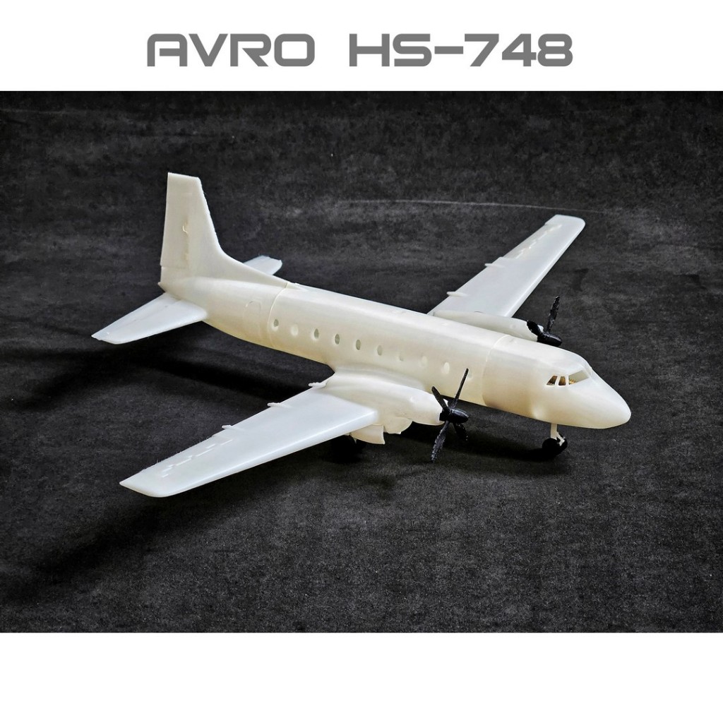 Avião Avro HS-748 Maquete escala 1:72 Plastimodelo