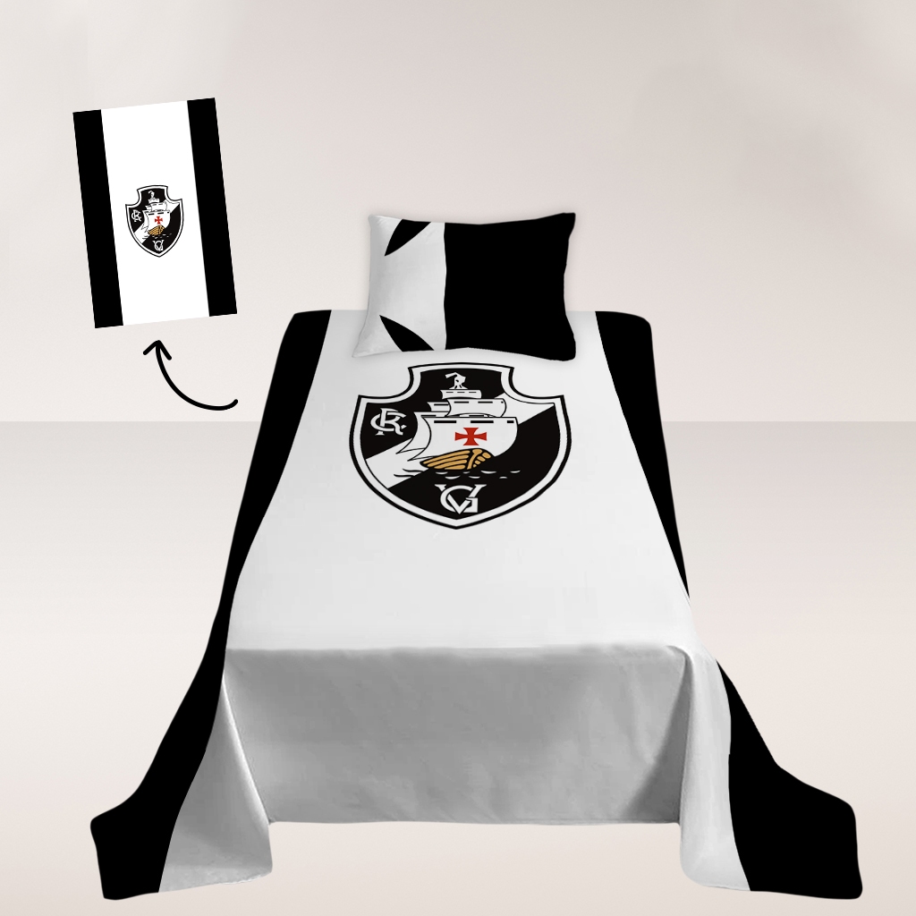 Jogo De Cama Lençol e Fronha Vasco