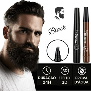 Caneta Preenchedora Barba Sobrancelha à Prova d’água e Suor Harmonização da Barba Caneta Preta Homem em Oferta na Shopee