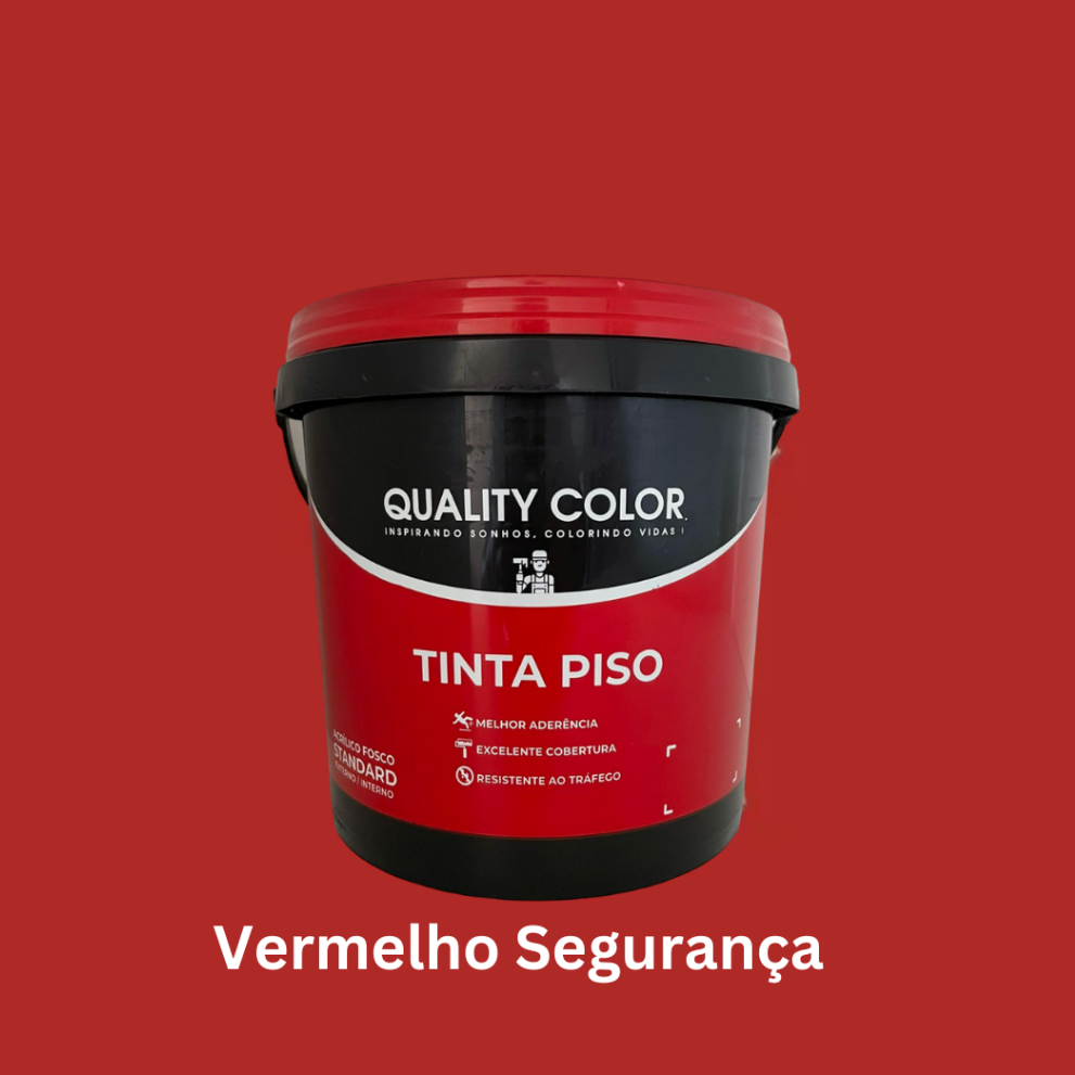 Tinta Piso Vermelho Segurança 4KG Garagem Calçadas Lavanderia Quintal Muros Resistente Água em Oferta na Shopee