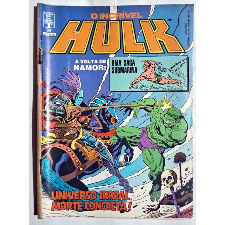 O Incrível Hulk 54 Rom Namor Mística Vampira  Atlântida Marvel Formatinho Editora Abril
