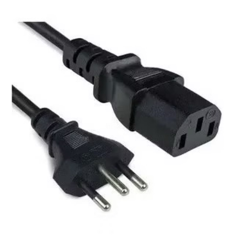 Cabo Tripolar Bivolt Para Panela Elétrica, Impressora , Fonte, Cpu, Tv, Computador，Monitor