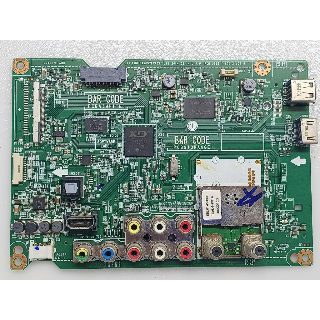 placa principal tv lg 42lb5600 49lb5500 / eax65710303