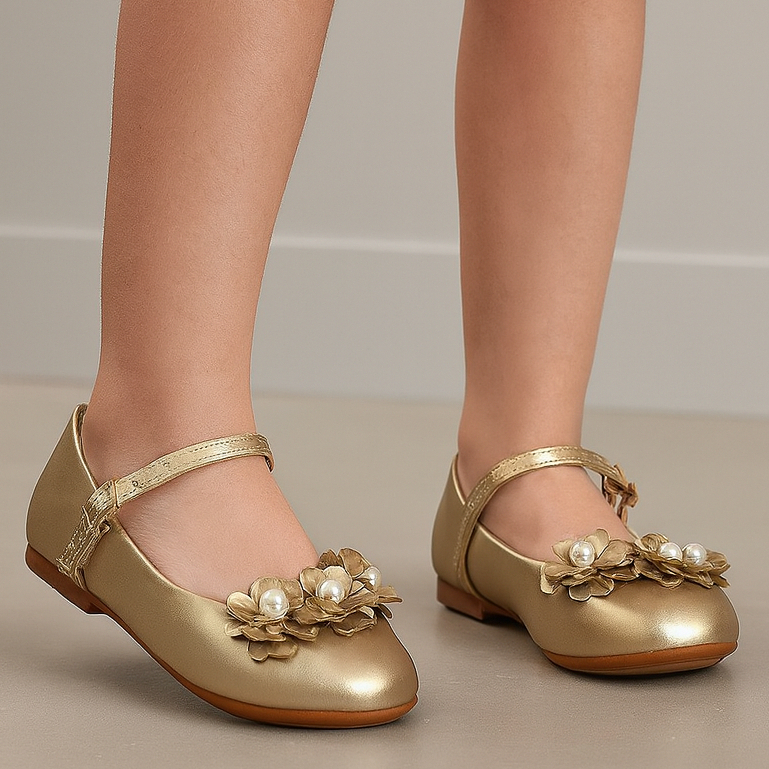 Sapatilha Juvenil Infantil Menina Verniz Flor Feminina Leve Confortável do 28 ao 34 Festa Daminha Bico Redondo