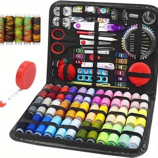 229/128pçs Kit De Costura Portátil Para Viagem Em Casa Ferramentas Profissional De Emergê…