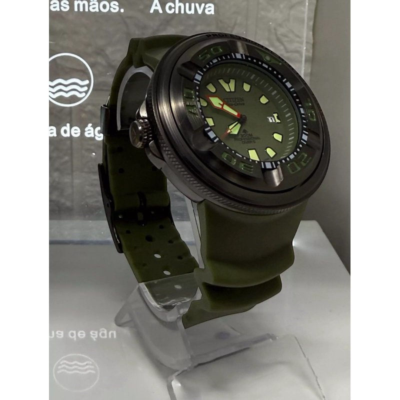 Relógio Citizen Promaster Diver Ecozilla Eco-Drive Verde
