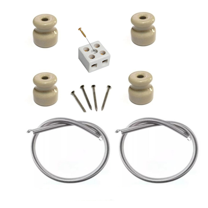 Kit aquecimento chocadeira duas resistências conector sindal isoladores e parafusos 110v ou 220v