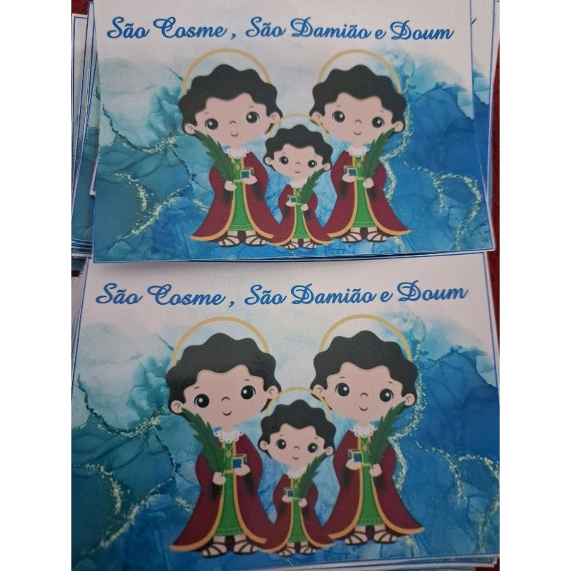 Adesivos para sacolinha SÃO COSME SAO DAMIÃO E DOUM