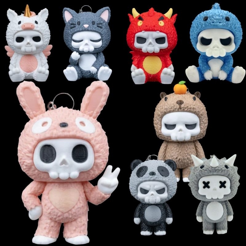 🖤 Chaveiro Gótico Kawaii Grande | Colecionável Kaisen 3D | Cor Personalizável em Oferta na Shopee