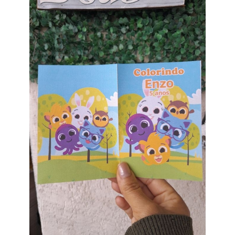 Livro de Colorir BoloFofo- lembrancinha de festa livrinho de colorir tema Bolo fofo personalizado com nome