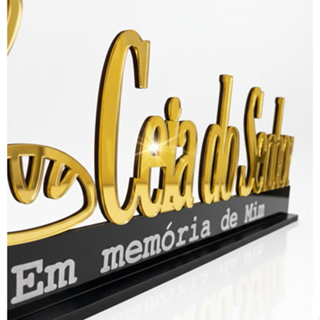 Frase Ceia do Senhor 30 cm em memória de mim em Oferta na Shopee