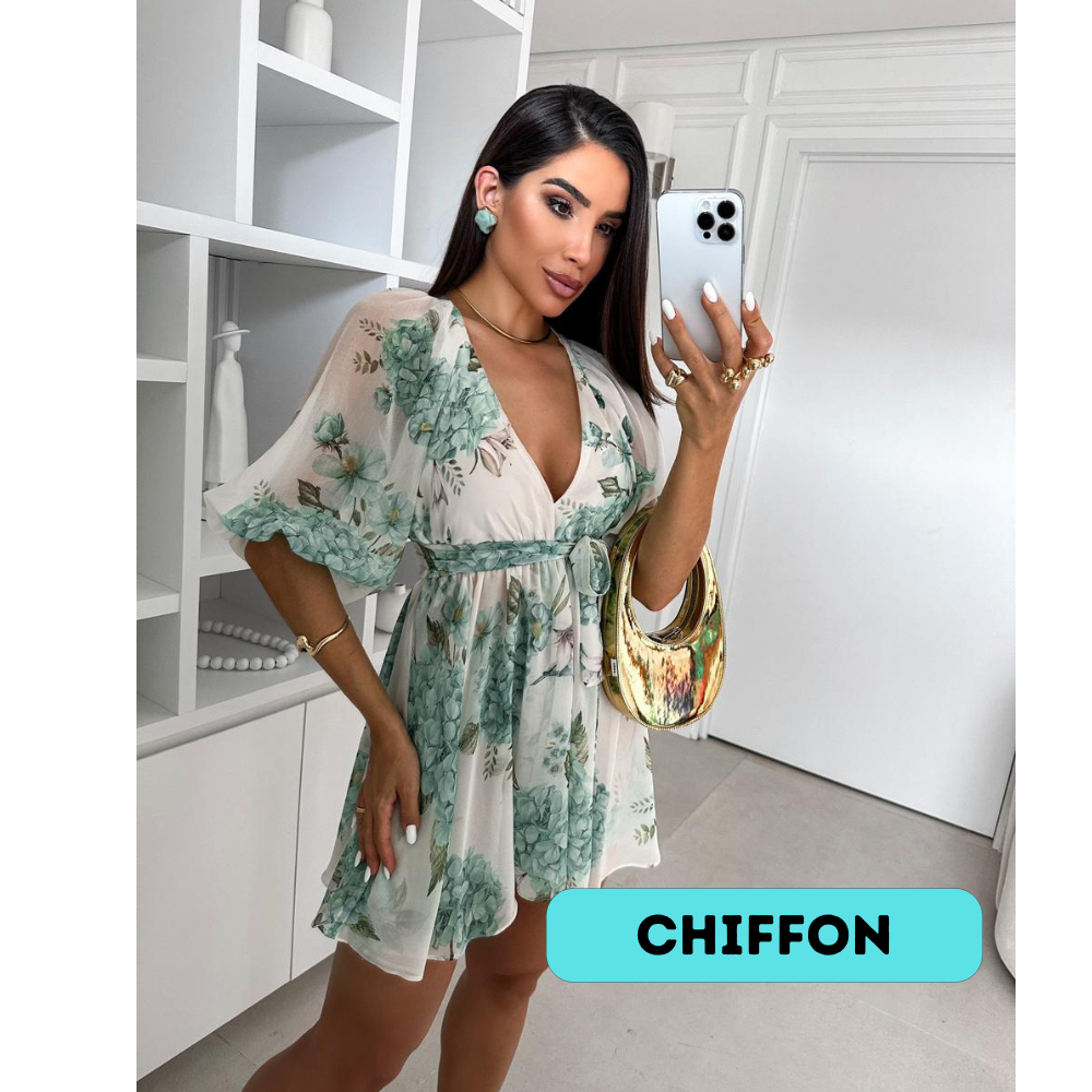 Vestido macaquinho feminino Boho chic chiffon soltinho manga buffant outono inverno verão em Oferta na Shopee