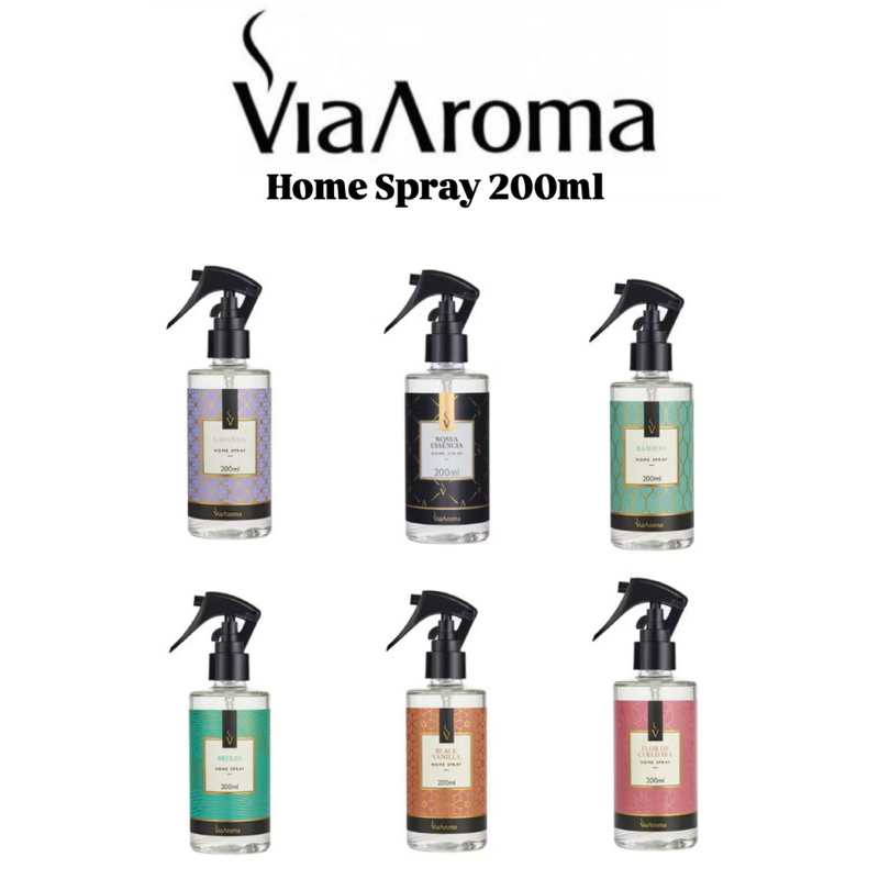 Home Spray Via Aroma 200ml - Aromatizador de Ambientes Cheiro para Casa