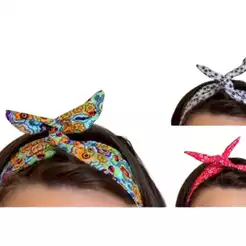 TIARA LENÇO FAIXA DE CABELO ARAMADO