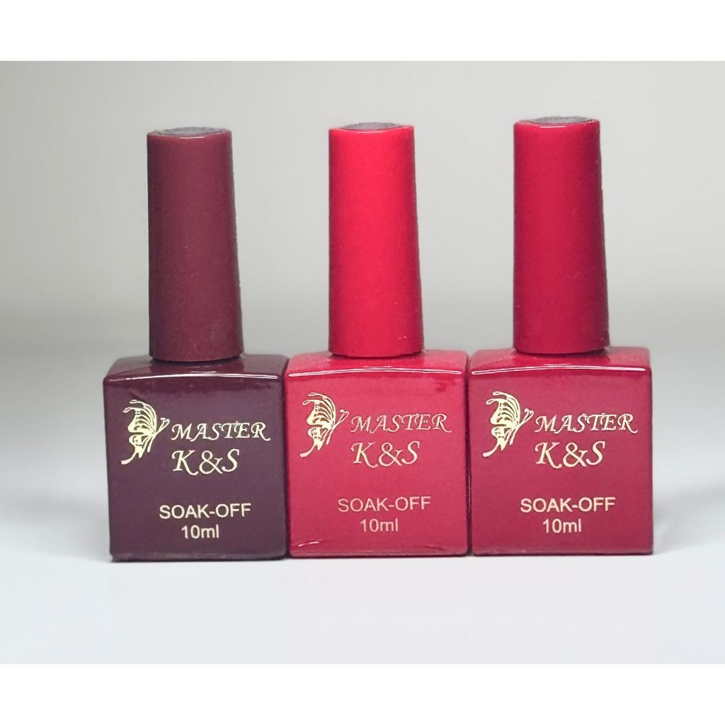 Kit 3 Esmaltes K&S  Unha Em Gel Seca Cabine Lindas Cores 10ML Manicure Profissional ANVISA