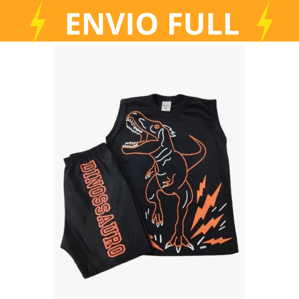 Conjunto Dinossauro Infantil Menino Full Entrega