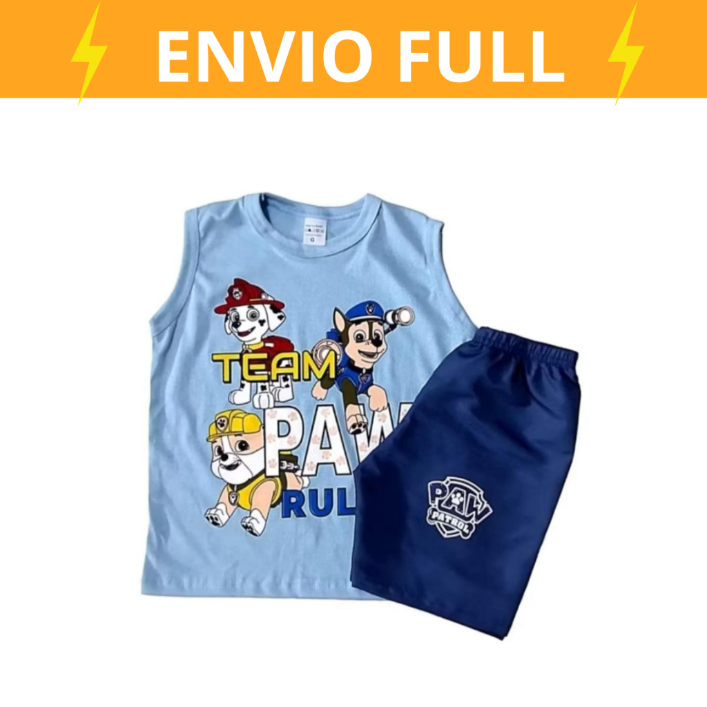 Conjunto Infantil patrulha canina rider Tematico KIT camiseta e Bermuda Full Entrega em Oferta na Shopee