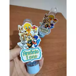 Tubete 13cm Personalizado Baby Looney Tunes Menino | Lembrancinhas | Mimo | Kits festa