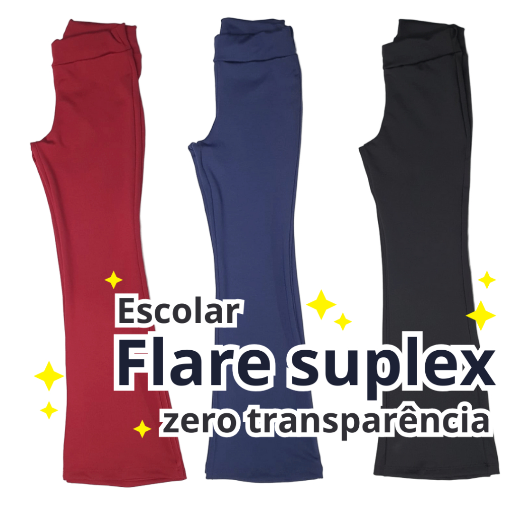 Calça legging flare roupa infantil menina estilosa bailarina suplex macio 04 ao 14 escolar e passeio