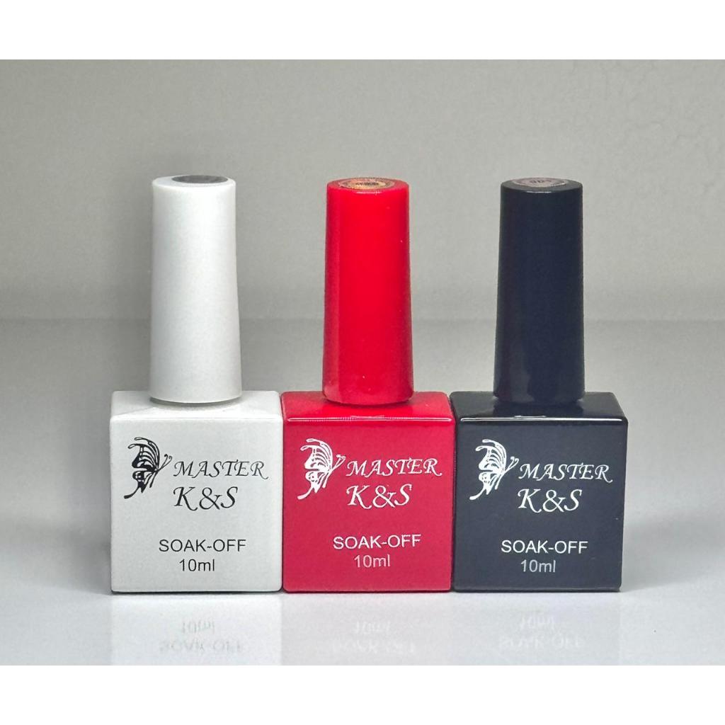 Kit 3 Esmaltes K&S  Unha Em Gel Seca Cabine Lindas Cores 10ML Manicure Profissional ANVISA