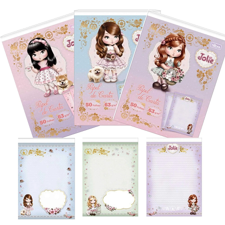 Bloco de Papel de Carta Jolie - 50 Folhas - Tilibra