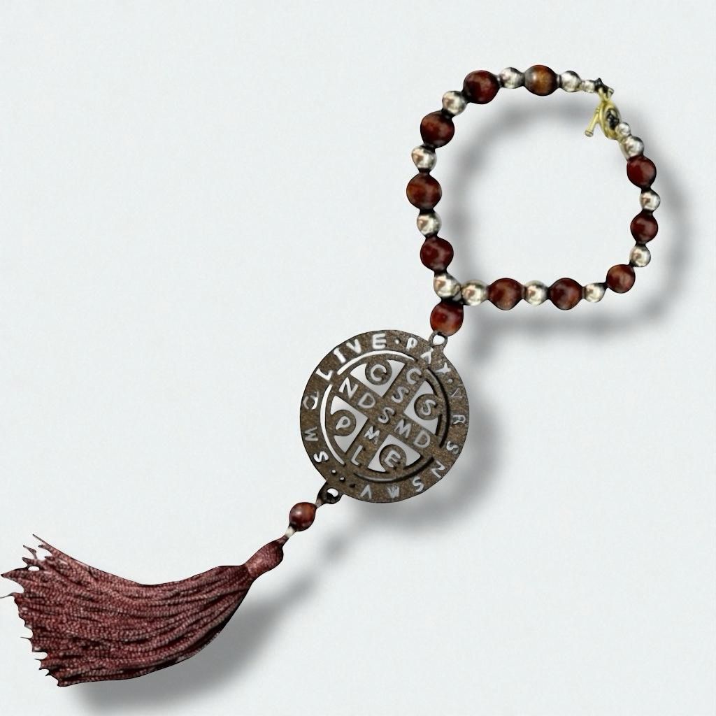 Dezena Medalha de São Bento de Madeira em Oferta na Shopee