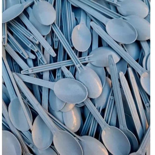 200 Colheres Azul bebê descartáveis reforçada e flexível para sobremesas e sorvetes açaí em Oferta na Shopee