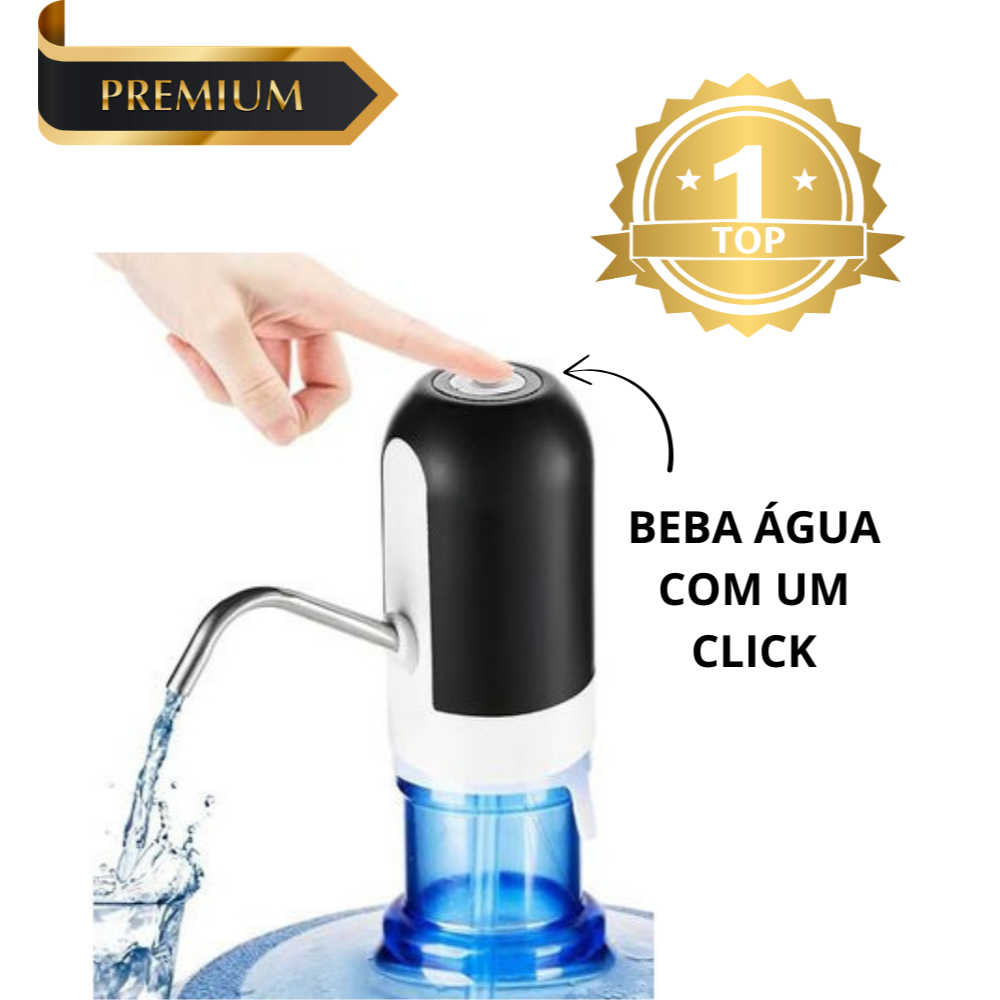 Bomba Elétrica Para Galão Universal D'Água Dispenser Com Carregamento Usb Para Galão De Água 20L Novo