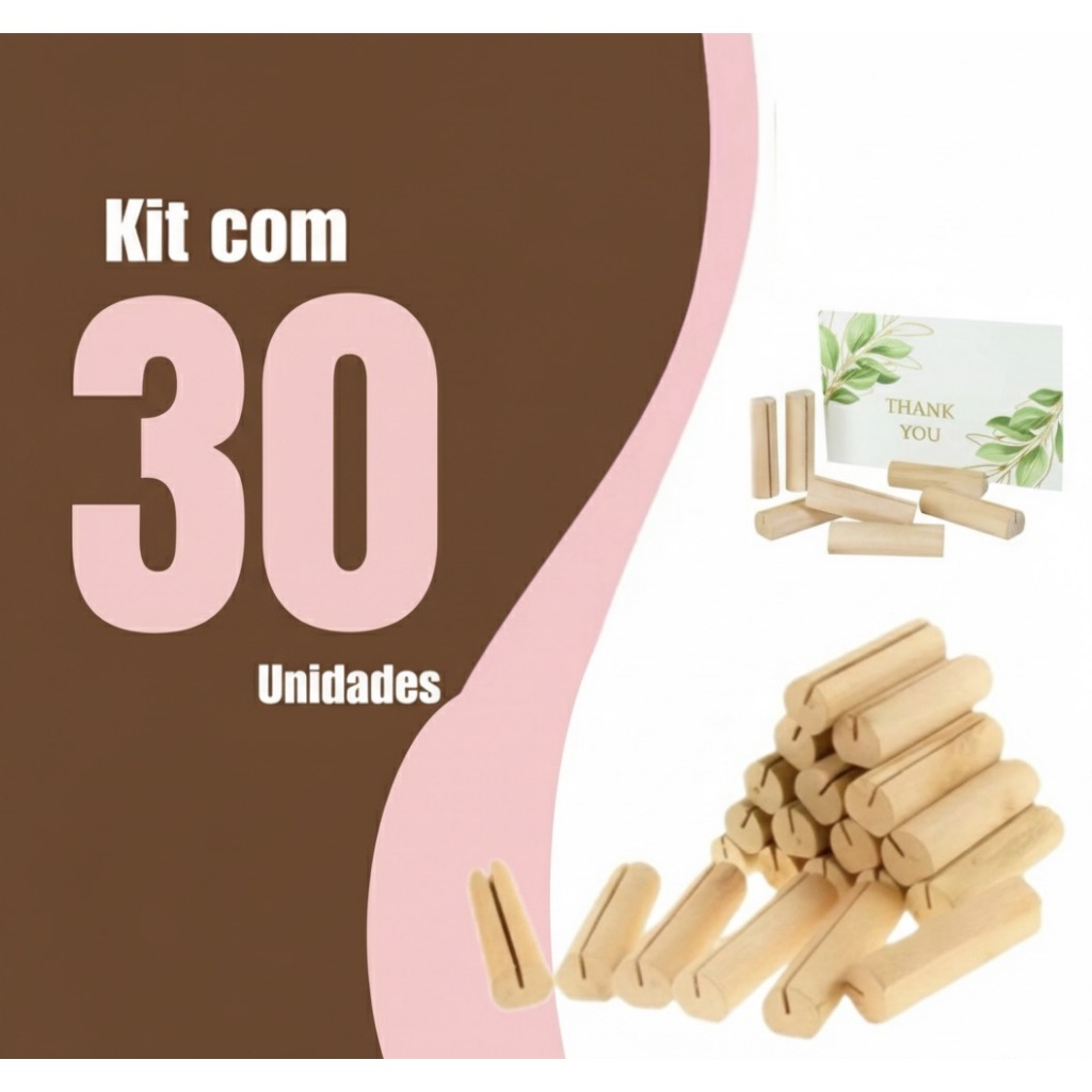 KIT 30 Mini Porta Retrato de Madeira Apoio para Fotos Polariode Lembrancinha Casamento Festa Menu em Oferta na Shopee