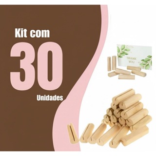 KIT 30 Mini Porta Retrato de Madeira Apoio para Fotos Polariode Lembrancinha Casamento Festa Menu em Oferta na Shopee