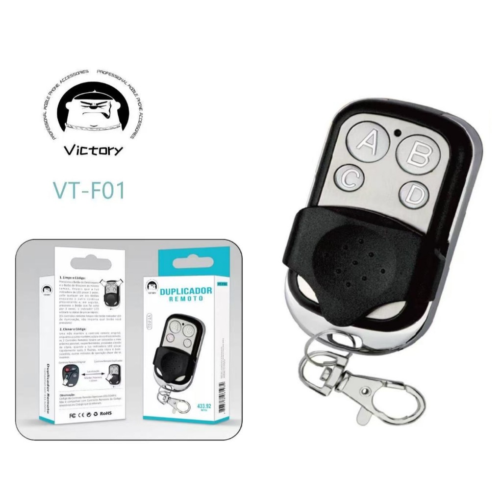 KIT 1-5 PCS Controle Remoto Compatível 433Mhz Garagem Portão Electrónico 4 Botões em Oferta na Shopee