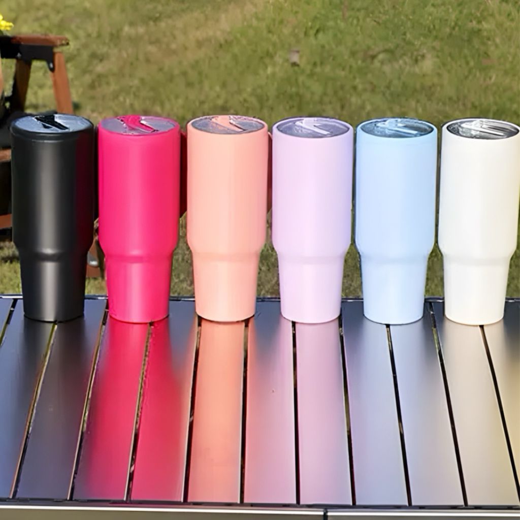 Copo Térmico de Inox 1200ml com Tampa Transparente, Alça Ergonômica e Canudo Plastico premium