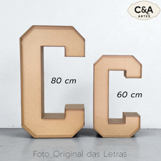 Letras 80cm Alfabeto Decoração em MDF Cru Alfabeto Completo para Eventos e Festas em Oferta na Shopee