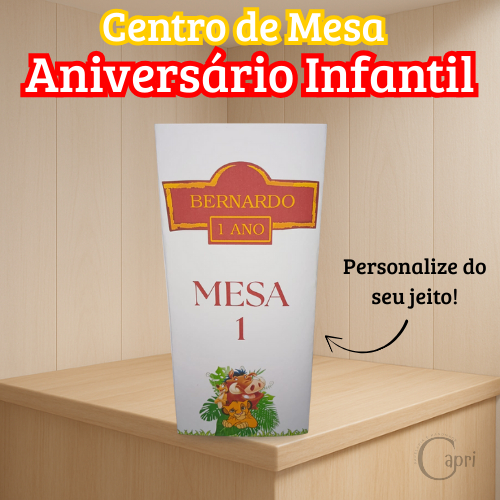 Menu Triangular para Aniversário Infantil - Centro de Mesa - Número de Mesa | PERSONALIZADO em Oferta na Shopee