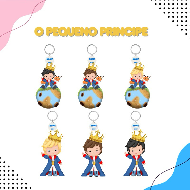 Pequeno Príncipe Chaveiro em Acrilico Molhável Lembrancinha Infantil em Oferta na Shopee