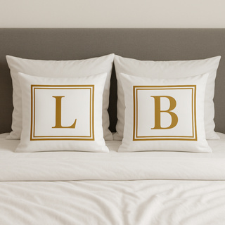 Almofadas 40x40 Grande Estampa Inicial Letra Casal Decoração c/Espuma Cama Sofa Almofadas Decorativa em Oferta na Shopee