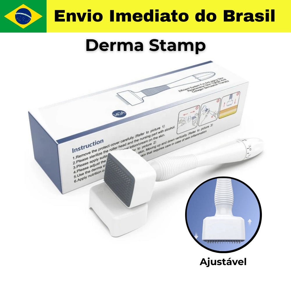 Derma Stamp Ajustável 0.5mm a 3m Rosto Massageador Beleza Facial Cuidados com a Pele em Oferta na Shopee