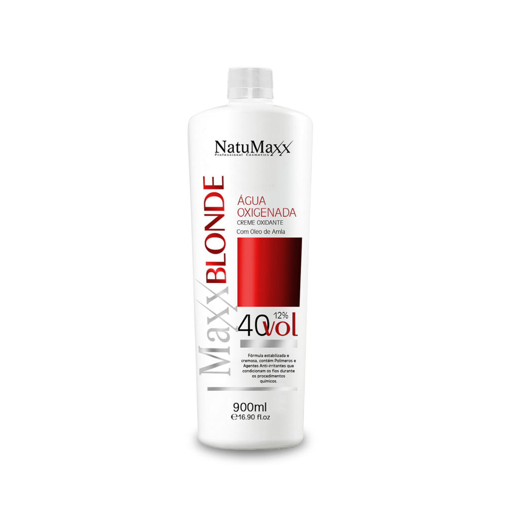 Água Oxigenada MaxxBLONDE 40 Vol Natumaxx - Com Óleo de Amla para Proteger os Fios no Processo de Descoloração