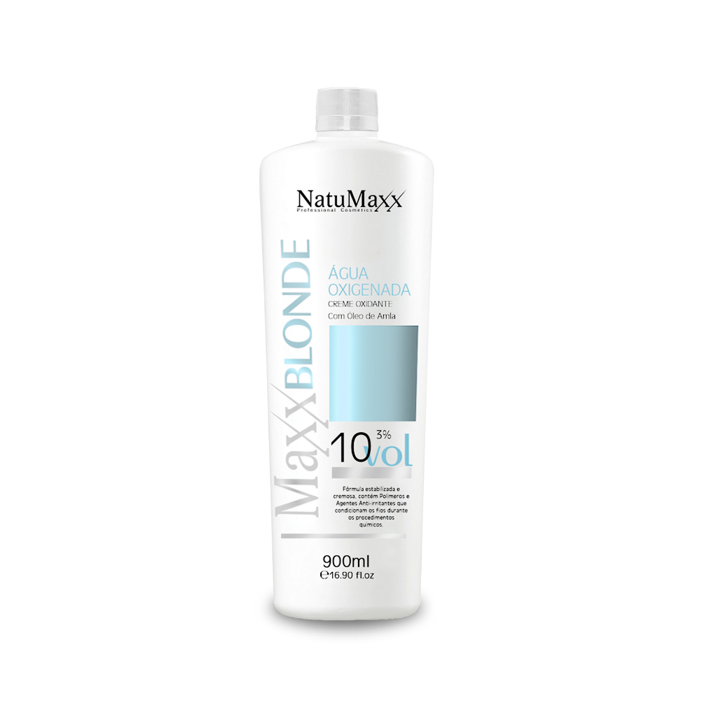 Água Oxigenada Ox MaxxBLONDE 10 Vol Natumaxx - Com Óleo de Amla para Proteger os Fios no Processo de Descoloração