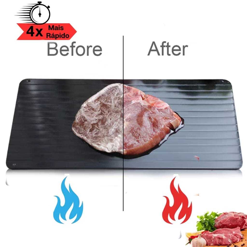 Tabua Magica Descongelar Rápido Carne Alimentos Defrost Express Tech Bandeja Travessa /Grande